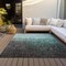 Homeroots 5' X 8' Teal Blue And Dark Gray Ombre Washable Indoor Outdoor Area Rug 602900 - alternate 7