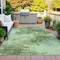 Homeroots 9' X 12' Artichoke Green And Pale Aqua Abstract Washable Indoor Outdoor Area Rug 630637 - alternate 5