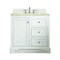 James Martin Vanities De Soto 36" Single Vanity, Bright White, w/ 3 CM Tajnar Eclos Top 825-V36-BW-3TJR - alternate 1