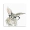 Homeroots 40" x 40" Watercolor Cutie Rabbit in Glasses Canvas Wall Art 398855 - alternate 3