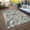 Homeroots 10' X 14' Gray And Ivory Damask Washable Indoor Outdoor Area Rug 614436 - alternate 8