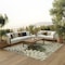 Homeroots 12' X 15' Ivory And Green Floral Indoor Outdoor Area Rug 548128 - alternate 7