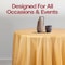 Smarty Had A Party 84 Gold Round Disposable Plastic Tablecloths 96 Tablecloths, 96PK 823270-G-CASE - alternate 6