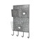 Homeroots Gray Metal Organizer With 3 Storage Pockets And 4 Bottom Hooks 379872 - alternate 7