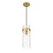 Z-Lite Fontaine 1 Light Pendant, Rubbed Brass/Clear Water, 5.75 In W x 15 In H 7002P5-RB - alternate 6