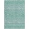 Homeroots 8' X 10' Aqua Teal Blue And Ivory Tribal Washable Indoor Outdoor Area Rug 582605 - alternate 7