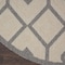 Homeroots 8' Cream And Gray Round Geometric Indoor Outdoor Area Rug 550654 - alternate 6