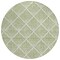 Homeroots 8' Green Beige And Ivory Round Geometric Washable Indoor Outdoor Area Rug 594703 - alternate 8