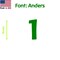 Aacc Self-Adhesive Vinyl Number: 1, Size: 9 cm. Color: Green Font: Anders, 1 sticker AACC-Anders-N1-Green-M9x1 - alternate 1