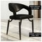 Leisuremod Entice Modern Leather Dining Chair with Iron Legs Open-Back Design in Charcoal Black EC60CH - alternate 9