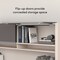 Connexion U Shaped Desk Workstation, U-Shaped, Slate/Sandstone, 92.6" D X 65.9" H, 71.1" W X Melamine 93879-59 - alternate 7