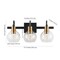 Jonathan Y Marais 21.5" 3-Light Iron/Glass Rustic Vintage LED Vanity Light, Black/Brass Gold JYL3528A - alternate 16