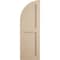 Ekena Millwork Rough Cedar 2 Equal Flat Panel w/Quarter Round Arch Top Faux Wood Shutters, 18W x 48H, PR SHUFPQ18X48RCPR - alternate 10