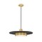 Z-Lite Ludo Matte Black + Modern Gold 1 Light Pendant 829P20-MB-MGLD-LED - alternate 5