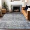 Homeroots 9' X 12' Taupe Blue And Green Abstract Washable Indoor Outdoor Area Rug 604274 - alternate 9