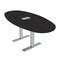 Skutchi Designs 6ft Boval Conference Table With Power | Harmony Series | 6 Person Meeting Room Table HAR-BOVL-36X72-T-U999ST19-ESIL - alternate 1