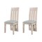 Homeroots Set of Two Gray and Natural Fabric And Wood Slat Back Dining Side Chairs 554615 - alternate 5