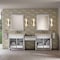 James Martin Vanities Bellshire 96" Dual Vanity Set with 24" Make-Up Counter, Bright White w/3 cm Tajnar Eclos Top 660-VMC96-BW-3TJR - alternate 5