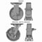 Hyw Products Heavy Duty Caster Set 6in Steel Wheels, 2 Rigid & 2 Swivel with Brake, 4PK 40-60R-A1-SS-2,40-60S-A1-SS-TB-2 - alternate 2