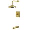 Kingston Brass Single-Handle Pressure Balanced Tub and Shower Faucet, Brushed Brass KB6147AX - alternate 1