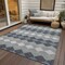 Homeroots 8' X 10' Gray Black And Green Geometric Washable Indoor Outdoor Area Rug 597905 - alternate 8