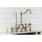 Kingston Brass Bridge Kitchen Faucet with Brass Sprayer, Antique Brass KS7753AXBS - alternate 6
