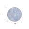 Homeroots 8' Sky Blue Denim Blue And Ivory Round Abstract Washable Indoor Outdoor Area Rug 583174 - alternate 7