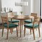 Homeroots Set Of Four 17" X 17" Emerald Linen Solid Color Dining Chair Pad 480445 - alternate 3