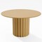 Homeroots 52" Brown Solid Wood Pedestal Base Round Top Dining Table 720999 - alternate 1