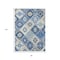 Homeroots 8' X 10' Blue Beige And Sky Blue Southwestern Washable Indoor Outdoor Area Rug 632260 - alternate 7