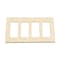 Decora Wallplate, 4-1/2 in L, 8.18 in W, 4 -Gang, Thermoset Plastic, Light Almond, Smooth 80412-T - alternate 1