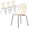 Leisuremod Modern Oyster Transparent Side Dining Side Chair with Black Base in Amber, 4PK OCB-17A4 - alternate 1
