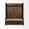 Homeroots Brown Wood Cream Fabric Wrapped Seat Hall Tree With Storage 376448 - alternate 9