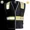 Dome75 Hi-Vis Safety Vest SM/MD Class Non-ANSI/Enhanced Visibility , Zipper 6 Pockets, 2 Mic Tab DV2183 - alternate 4