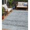 Homeroots 5' X 8' Blue And Gray Trellis Washable Indoor Outdoor Area Rug 616485 - alternate 1