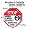Signmission Stop Safety Glasses Required Beyond, 10 inch X 10 inch, Aluminum Metal Signs, 2PK OC-A-2PACK-10-308 - alternate 5