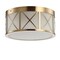 Jonathan Y Cadence 13 in. Drum Metal/Glass Flush Mount, Brass Gold JYL7453A - alternate 8