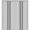 Sartodoors Sliding Closet Double Bi-fold Doors, Planum 0011 Matte Grey and Aluminum Strips, Sturdy Tracks Mold PLANUM0011DBF-GRE-96 x 96 (4* 24x96) - alternate 1