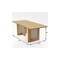 Homeroots 79" Natural Solid Wood and Rattan Double Pedestal Base Dining Table 712188 - alternate 4
