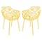 Leisuremod Modern Devon Aluminum Armchair, Yellow, 2PK DCA23Y2 - alternate 1