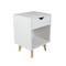 Homeroots 22" White One Drawer Nightstand 489236 - alternate 1
