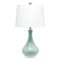 Homeroots 26" Aqua Ceramic Novelty Table Lamp With White Drum Shade 643477 - alternate 4
