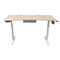 Homeroots Adjustable Height Oak and White Metal And Wood Hi Low Sit Or Stand Desk 558231 - alternate 3
