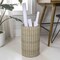 Happimess Cecil Modern 4.13-Gallon Natural Wicker Cylinder Waste Basket, Natural/Silver HPM1100B - alternate 5