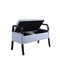 Homeroots 17in Black And Gray Upholstered 100% Polyester Trellis Entryway Bench With Flip Top 469440 - alternate 3