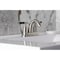Kingston Brass Double-Handle 4" Centerset Bathroom Faucet with Pop-Up Drain, Brushed Nickel KB8618CKL - alternate 4
