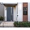 Vdomdoors Steel Door Cynex 6777 Grey Stainless Inserts Single Modern Painted-W36xH80-Left-hand Outswing CYNEX6777EXD-GRE-W36 x H80-Left-hand Outswing - alternate 5