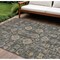 Homeroots 9' X 12' Gray Silver And Beige Oriental Washable Indoor Outdoor Area Rug 582078 - alternate 1