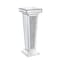 Homeroots 35" Silver Mirrored Glass And Faux Crystals Pedestal Accent Table 642844 - alternate 4