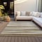 Homeroots 8' X 10' Brown Beige And Gray Striped Washable Indoor Outdoor Area Rug 597316 - alternate 7